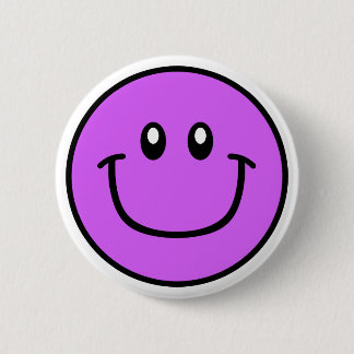 Lächelnder Gesichts-Knopf lila 0003 Button