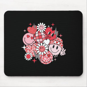 Lächelnder Gesichtsausdruck Valentinstag Vibes Leo Mousepad