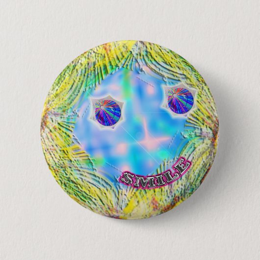 lächelnder Gesichtsknopf Button (Vorderseite)