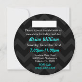 Lächelnder, glänzender Fußballball lädt ein Einladung (Rückseite)