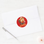 Lächelnder glücklicher Buddha Runder Aufkleber (Umschlag)