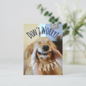 Lächelnder Golden Retriever Hund machen Sie sich k Postkarte (Stehend Vorderseite)