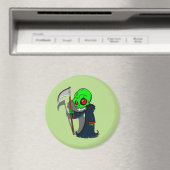 Lächelnder grimmiger Sensenmann Illustration Creep Magnet (In Situ (Geschirrspüler))