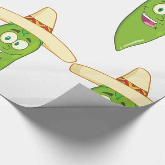 Lächelnder grüner Chili Pepper Geschenkpapier