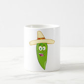 Lächelnder grüner Chili Pepper Kaffeetasse