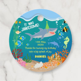 Lächelnder Hai unter dem Meeresjunge Geburtstagspa Geschenkanhänger