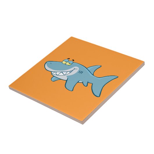 Lächelnder Haifisch Fliese (Seite)