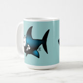 Lächelnder Haifisch Kaffeetasse (Vorderseite Links)