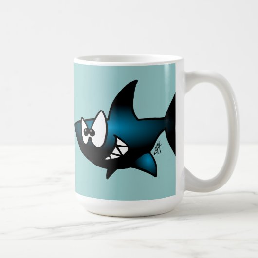 Lächelnder Haifisch Kaffeetasse (Rechts)