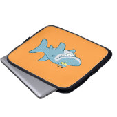 Lächelnder Haifisch Laptopschutzhülle (Vorne Knopf)