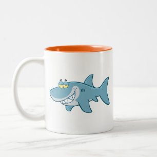 Lächelnder Haifisch Zweifarbige Tasse