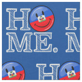 Lächelnder haitianischer FlaggeHousewarming Stoff (Nahaufnahme)