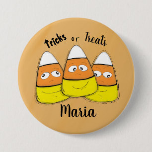 Lächelnder Halloween-Maiskandy-Button Button