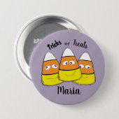 Lächelnder Halloween-Maiskandy-Button Button (Vorne & Hinten)