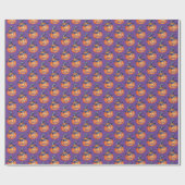 Lächelnder Halloweenkürbis Geschenkpapier (Flach)