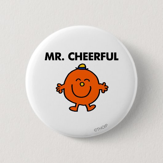 Lächelnder Herr Frohsinn Button (Vorderseite)