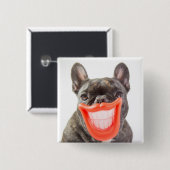 Lächelnder Hund Getty Bild-| A Button (Vorne & Hinten)