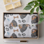 Lächelnder Hund Rottweiler Seidenpapier (Geschenk)