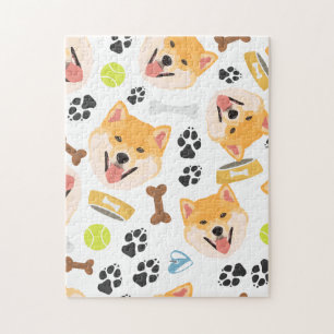 Lächelnder Hund Shiba Inu Puzzle