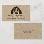 Lächelnder Hund | Sitzplatz für Haustiere | Tierpf Visitenkarte (Vorne/Hinten)