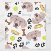 Lächelnder Hund Weimaraner Weinetikett (Einzelnes Label)