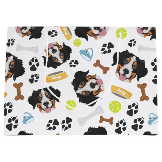 Lächelnder HundBernese Gebirgshund Große Geschenktüte (Vorderseite)