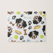 Lächelnder HundBernese Gebirgshund Puzzle (Horizontal)