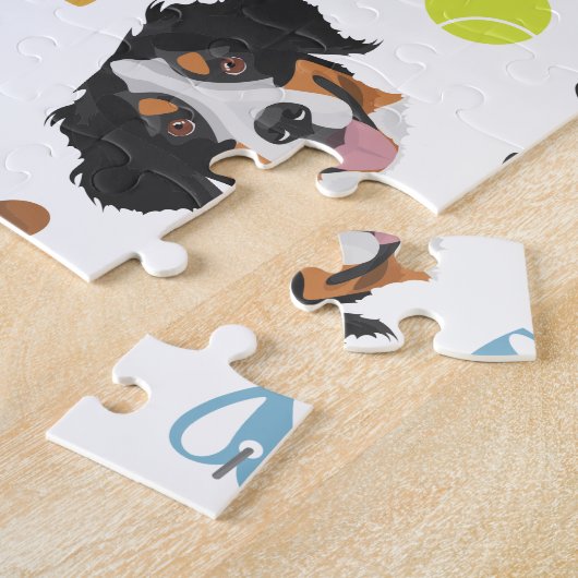 Lächelnder HundBernese Gebirgshund Puzzle (Seite)