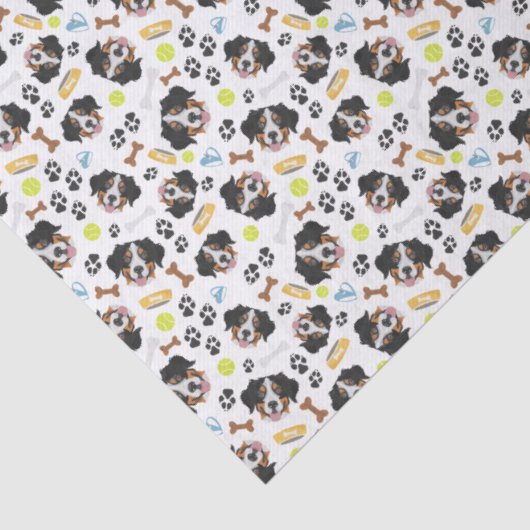 Lächelnder HundBernese Gebirgshund Seidenpapier (Detail)