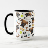 Lächelnder Hundeboxer Tasse (Links)