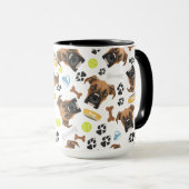 Lächelnder Hundeboxer Tasse (VorderseiteRechts)