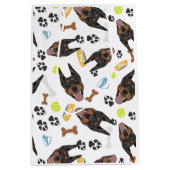 Lächelnder Hundedobermann Mittlere Geschenktüte (Vorderseite)