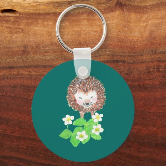 Lächelnder Igel Schlüsselanhänger (Rückseite)