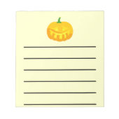 Lächelnder Jack-O-'Lantern Notizblock (Vorderseite)