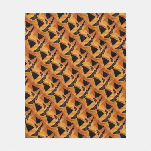 Lächelnder Jack-O-Lanterns Fleece Blanket (Vorderseite)