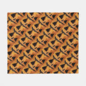 Lächelnder Jack-O-Lanterns Fleece Blanket (Vorderseite (Horizontal))