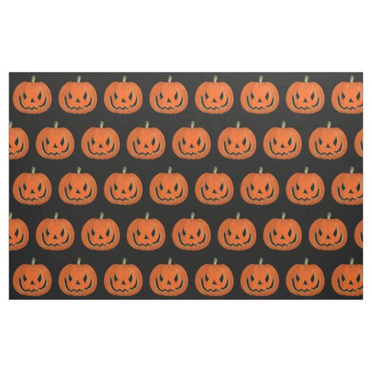 Lächelnder Jack Pumpkin Stoff (Fat Quarter (45,7 x 55,9 cm))