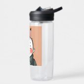 Lächelnder Junge mit Hasenohren Kindliche Freude Trinkflasche (Links)