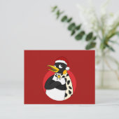 Lächelnder Kaiser Pinguin Weihnachten Cartoon Post Postkarte (Stehend Vorderseite)