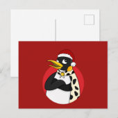 Lächelnder Kaiser Pinguin Weihnachten Cartoon Post Postkarte (Vorne/Hinten)