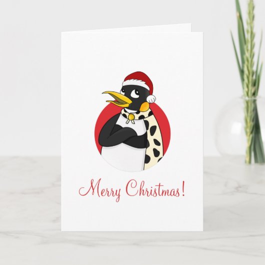 Lächelnder Kaiser Pinguin Weihnachten Cartoon Urla (Vorderseite)