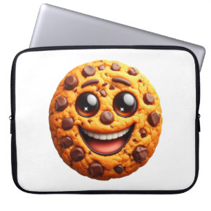 Lächelnder Keks. Laptopschutzhülle