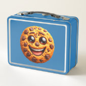 Lächelnder Keks. Metall Brotdose (Rückseite)