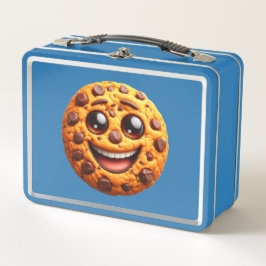 Lächelnder Keks. Metall Brotdose