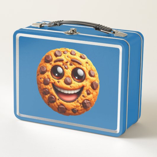 Lächelnder Keks. Metall Brotdose (Vorderseite)