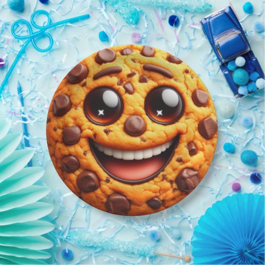 Lächelnder Keks. Pappteller (Party)