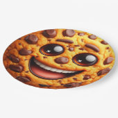 Lächelnder Keks. Pappteller (Schrägansicht)