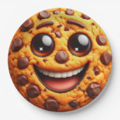 Lächelnder Keks. Pappteller (Vorderseite)