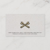 lächelnder Klempner | Blockierte Rohre | Wrenches Visitenkarte (Rückseite)