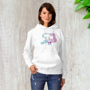 Lächelnder Koch mit Mustache und Serviertablett Hoodie